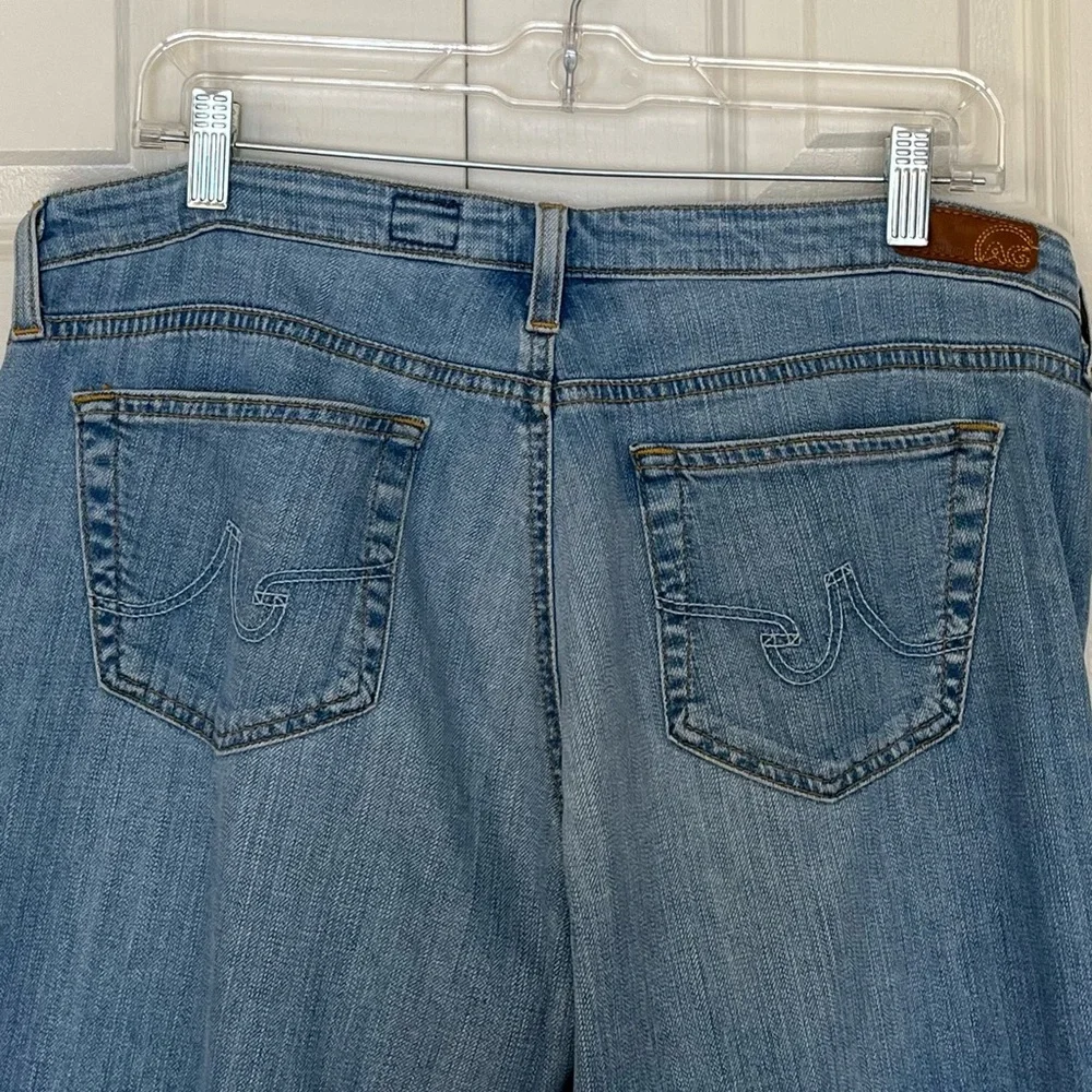 AG The Stevie Slim Straight Jeans Women's Light Wash Size 31 Made In USA Premium
